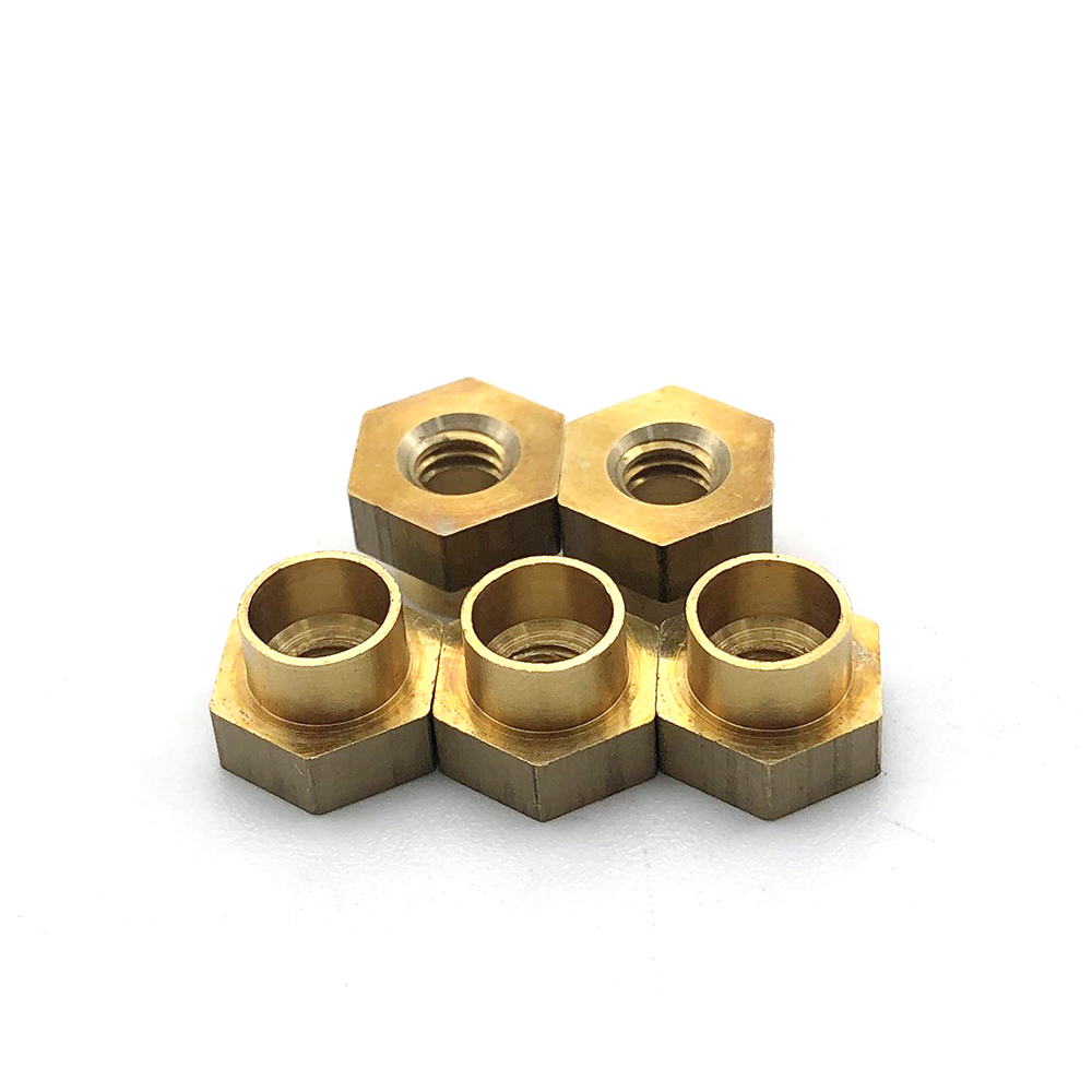 黃銅六角異型螺母 非標螺母 內外絲接頭螺母 嵌裝螺母
