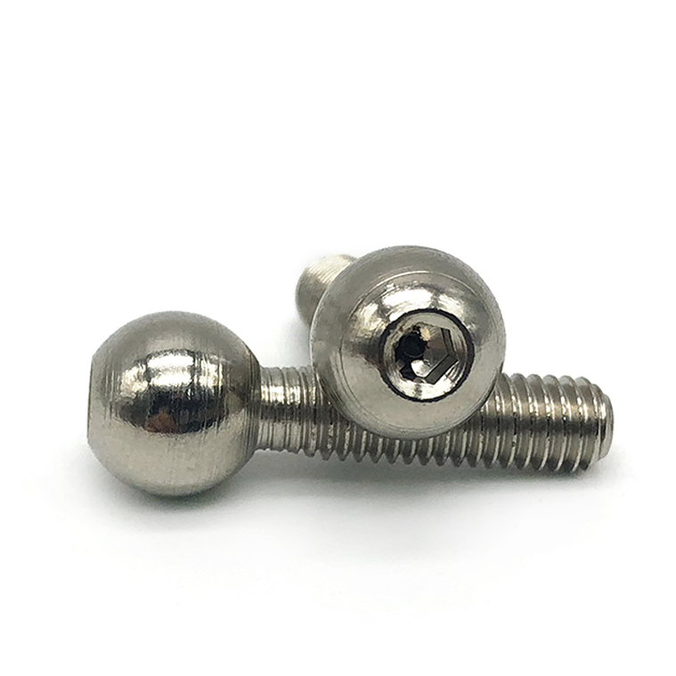 內(nèi)六角槽球頭螺絲不銹鋼圓球形全牙螺釘球頭螺栓萬向螺桿