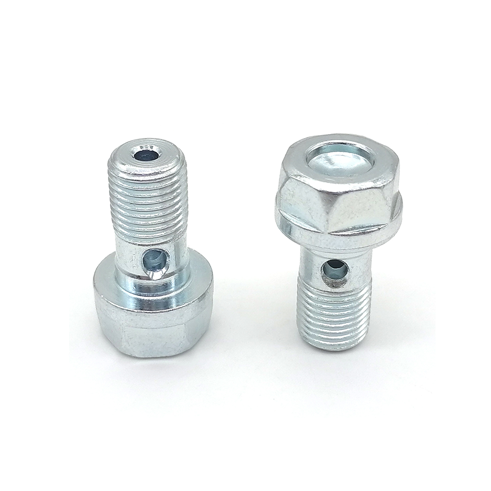 8.8級鍍藍(lán)白鋅法蘭螺栓六角頭油管帶墊螺絲釘M6M8六角小法蘭面螺栓