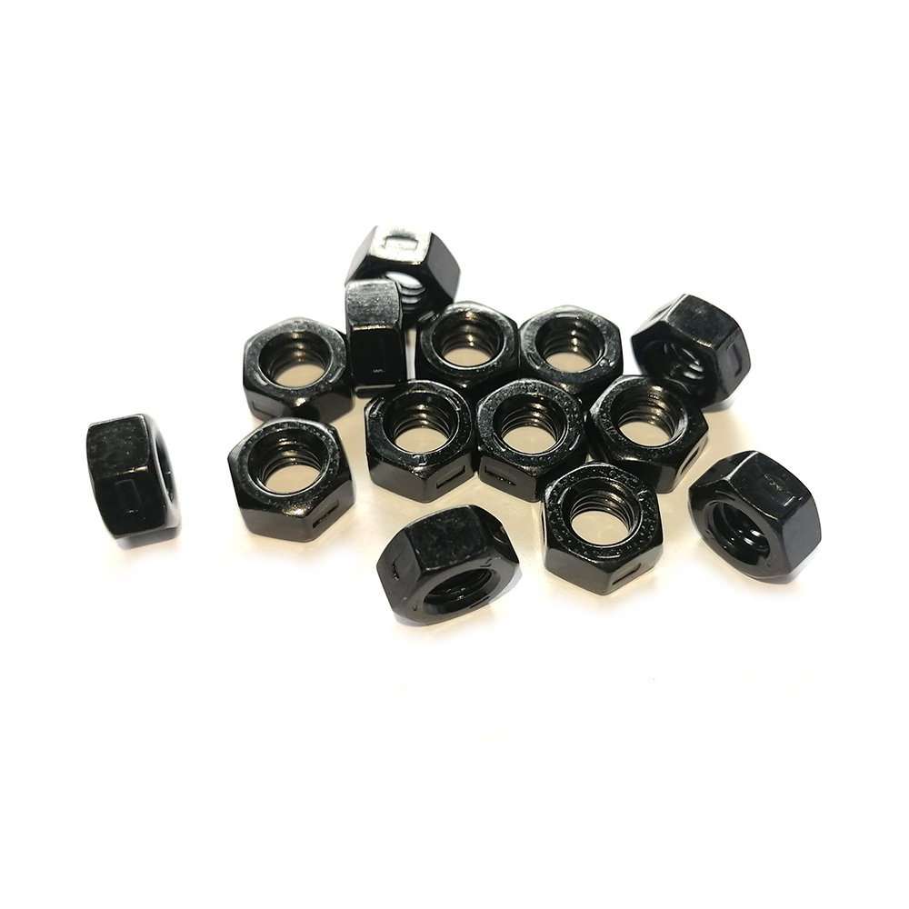 工廠生產(chǎn)8.8級(jí)高強(qiáng)度六角螺母 氧化發(fā)黑六角螺母加厚螺母 細(xì)扣六角螺絲帽定制非標(biāo)螺母