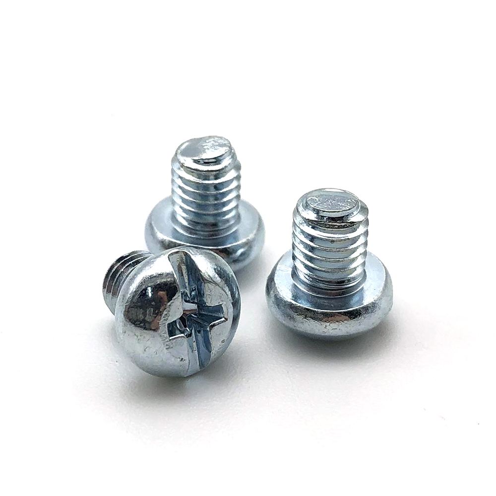 工廠生產(chǎn)十一字槽加減頭螺絲釘鍍藍白鋅螺絲釘盤頭大扁頭機絲螺絲釘定制非標(biāo)螺絲