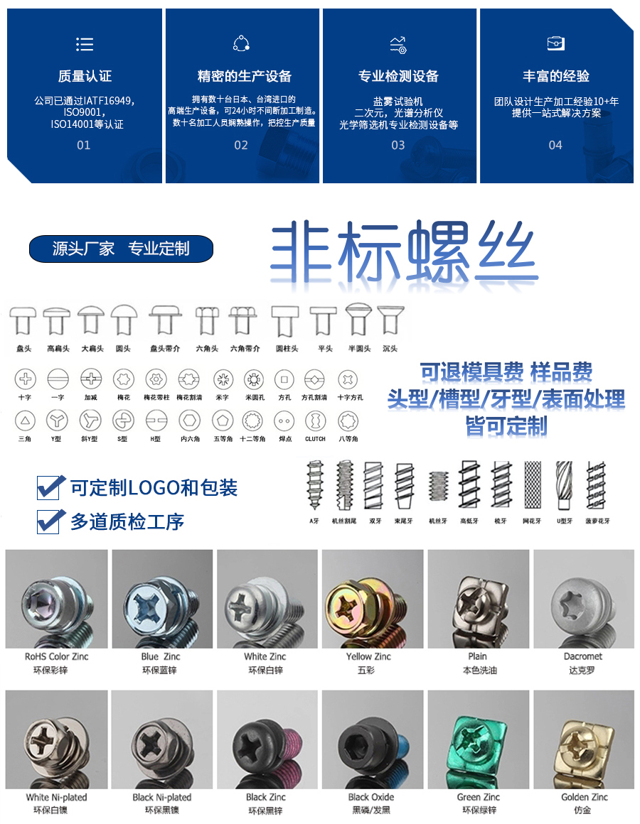 非標(biāo)定制螺絲